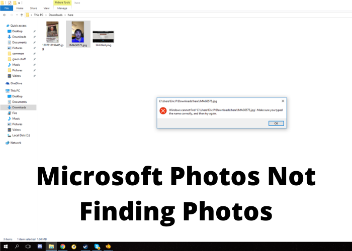 Microsoft Photos Not Finding Photos